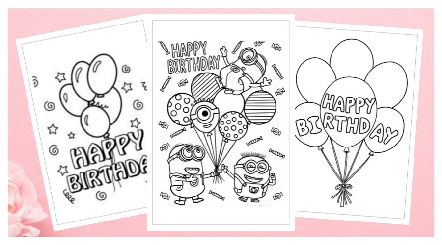 Happy Birthday Coloring Pages to Celebrate with Color & Creativity