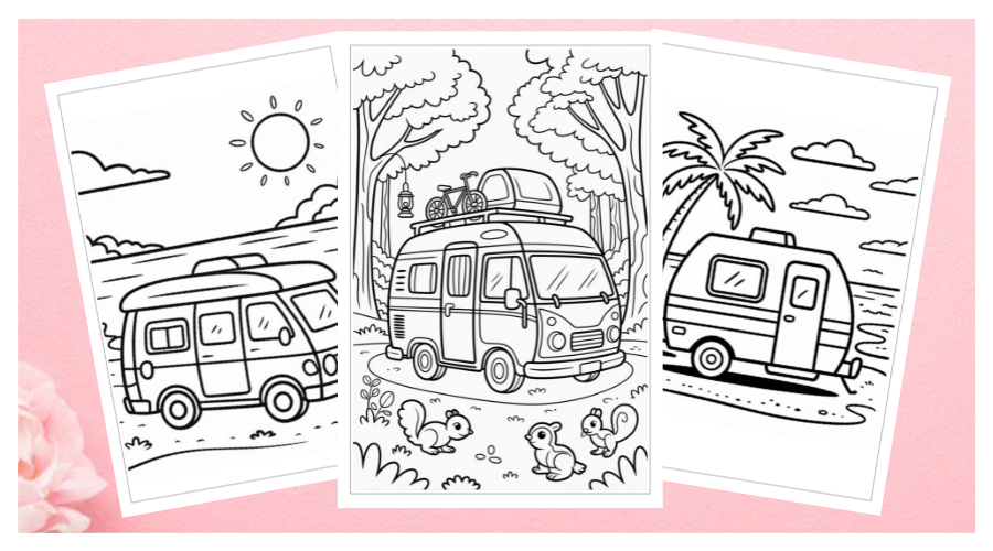 Coloring Pages Camper That Inspire Adventure and Imagination
