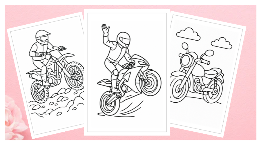 Motorcycle Coloring Pages: Free Printable Sheets for All Ages